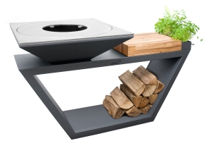 Artiss garden firepit G4 graphite